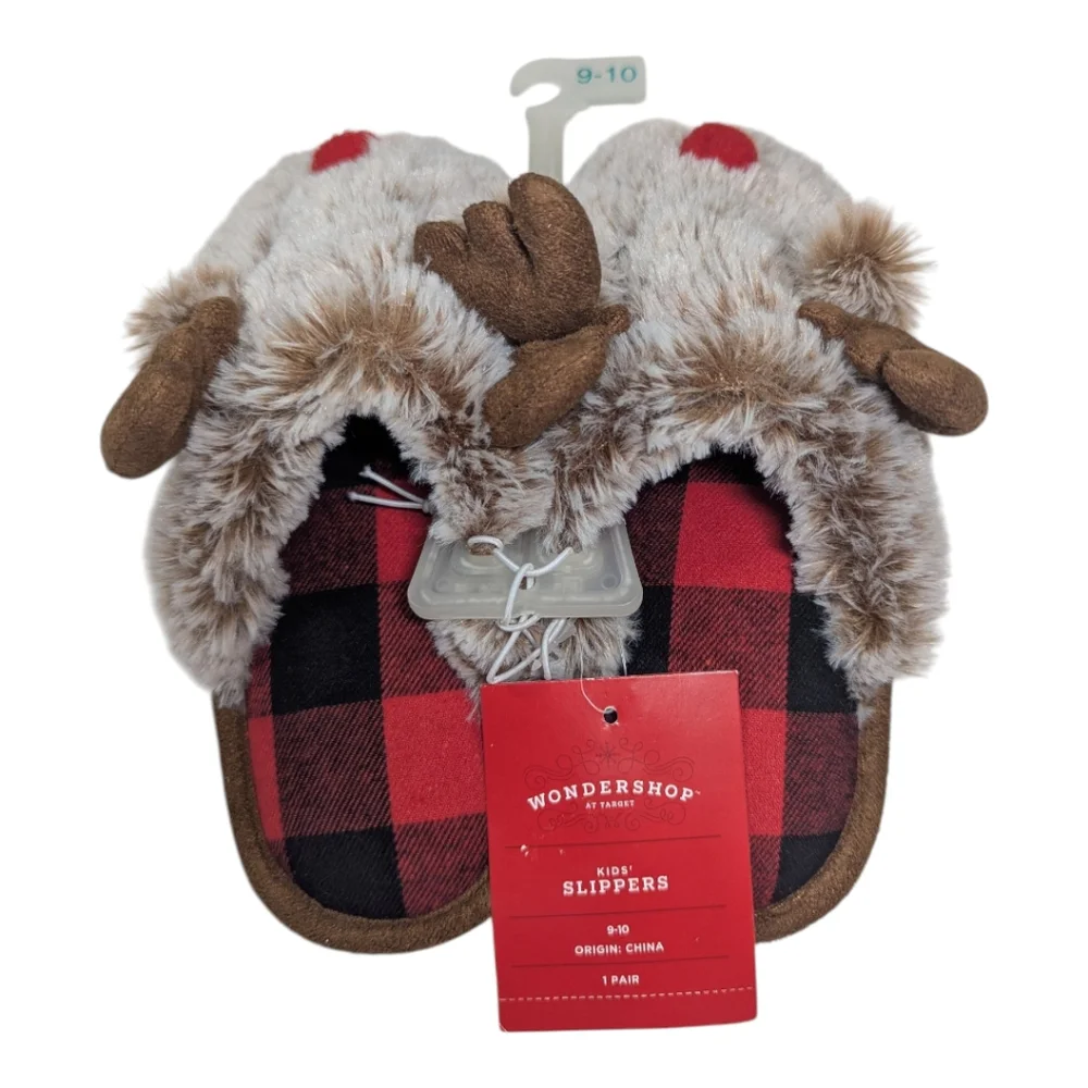 Wondershop Reindeer Slippers Size 9-10